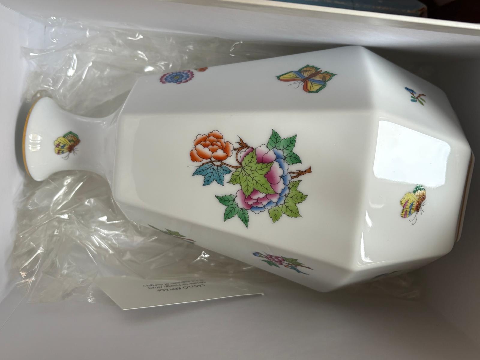 Herend handpainted porcelain vase