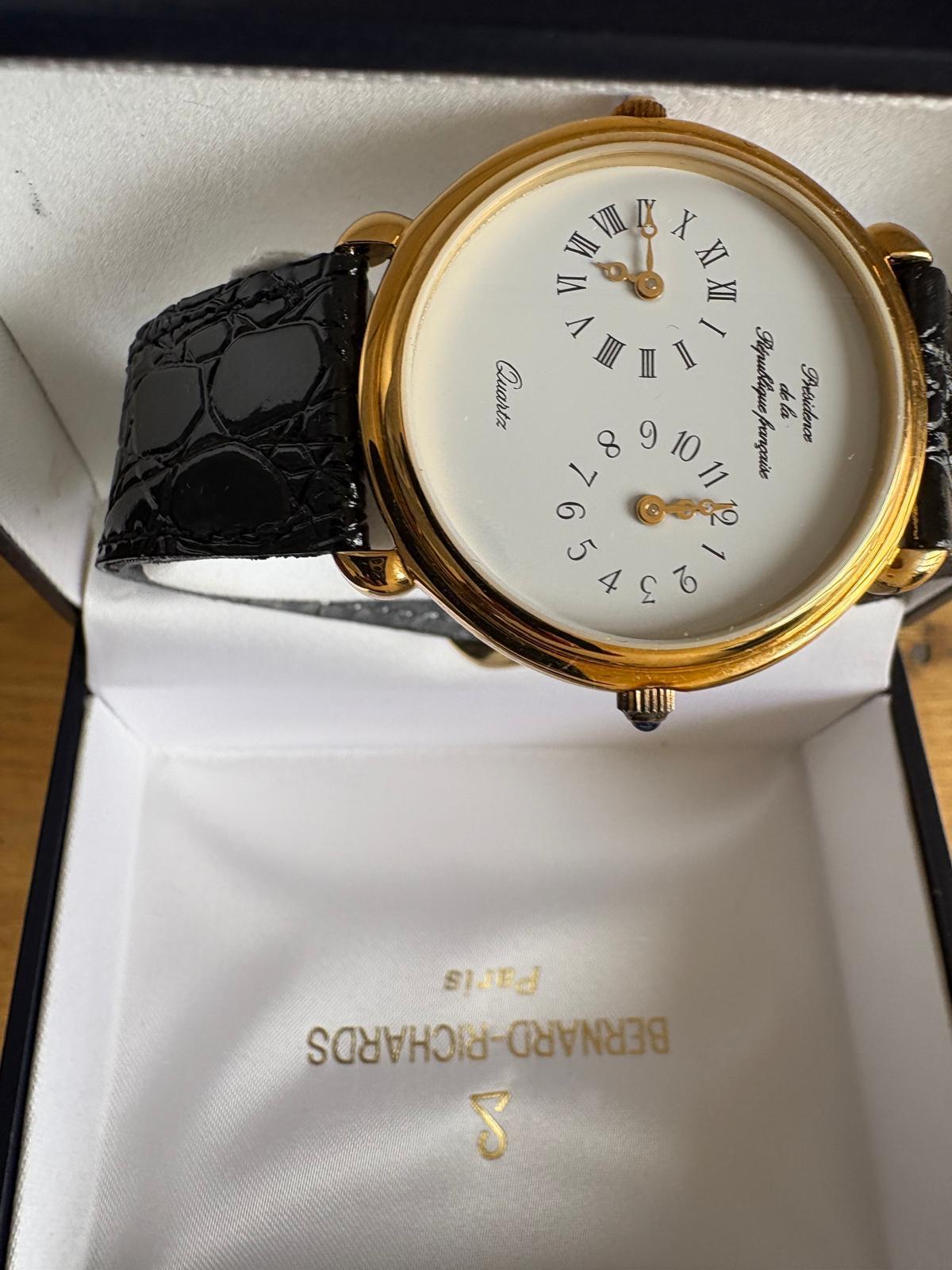 Bernard-Richards dual-display watch front view